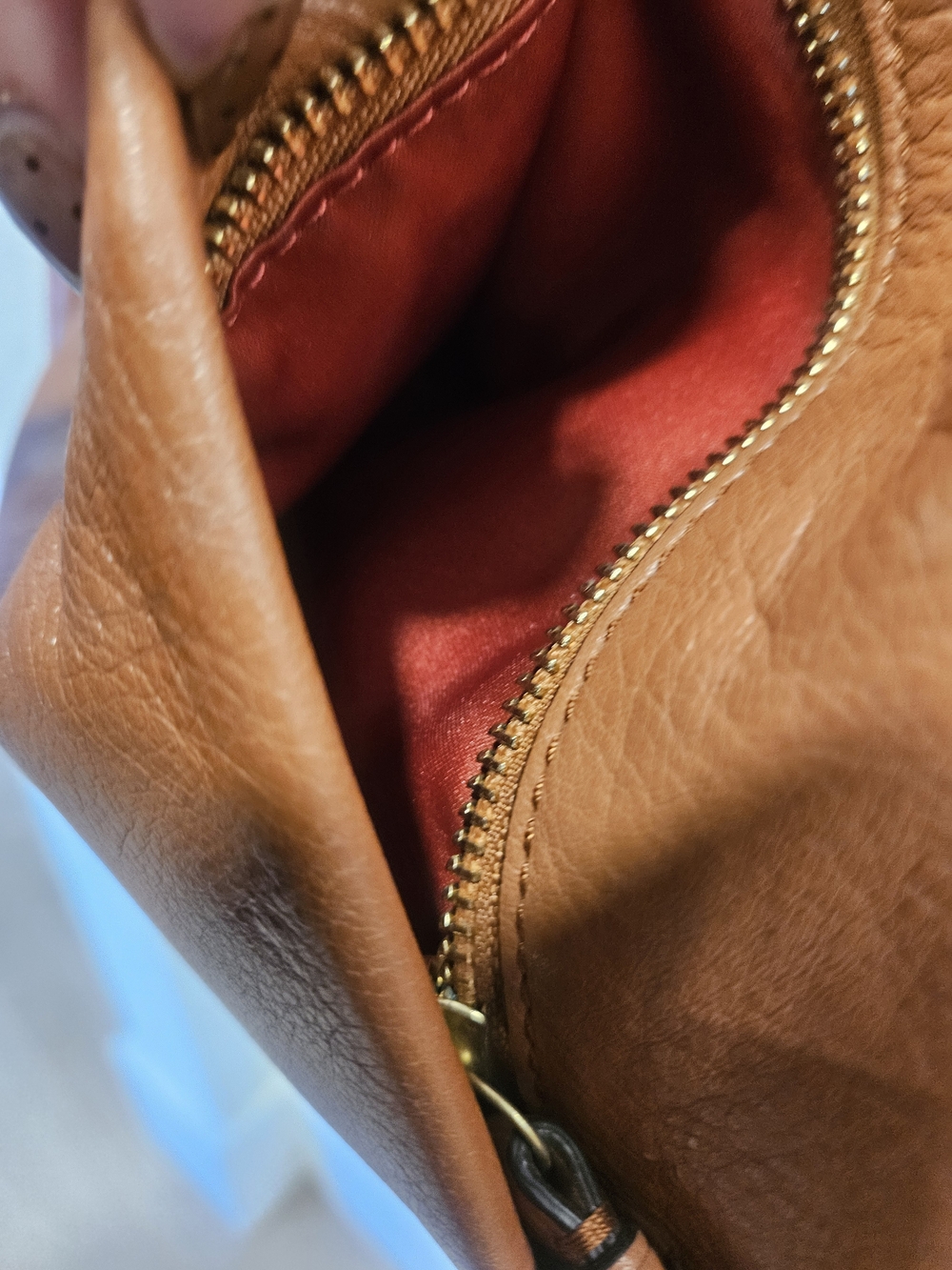 Coach Madison Isabelle Caramel Brown Pebbled Leather Hobo Bag 21224 - Picture 7 of 10